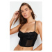 Trendyol Black Lace Underwire Detailed Capless Bustier Knitted Bra