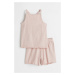 H & M - Pyžamo: tílko a šortky - růžová
