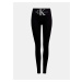 Calvin Klein černé legíny s vysokým pasem Jeans Logo High Waist