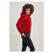 Dámská mikina // Ladies Oversize Short Teddy Hoody burgundy