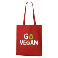 DOBRÝ TRIKO Bavlněná taška s potiskem Go vegan Barva: Červená