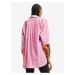 Růžová dámská vzorovaná košile Desigual Bolonia