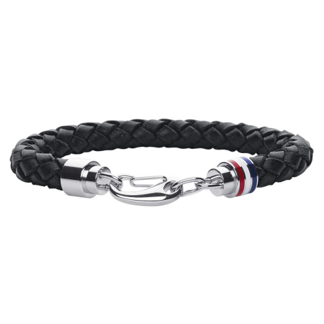 Tommy Hilfiger Stylový náramek z černé kůže 2700510