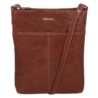 SEGALI Dámská kožená crossbody kabelka 7001 G cognac