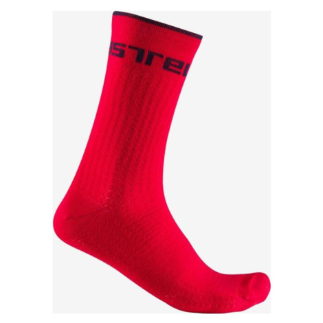 CASTELLI Cyklistické ponožky klasické - DISTANZA 20 - červená