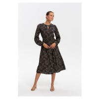 Monnari Šaty Béžové šaty s malým vzorem Multi Black
