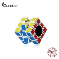 Rubikova kostka barevný přívěsek ze stříbra SCC1640 LOAMOER