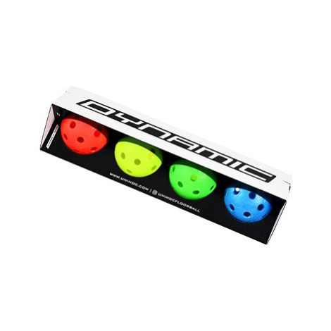 Unihoc Ball Dynamic yellow/red/blue/green 4-pack