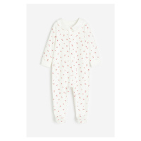 H & M - Pyžamový overal's krytými chodidly - bílá