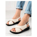 Trendy dámské hnědé sandály bez podpatku