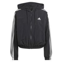 adidas ESSENTIALS 3-STRIPES WOVEN WINDBREAKER Dámská větrovka, černá, velikost