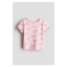 H & M - Tričko's potiskem - růžová