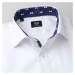 Pánská košile Slim Fit bílé barvy s tmavě modrým vzorem 11399