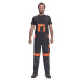 Cerva Max Vivo Pánské pracovní kalhoty s laclem 03530043 černá/oranžová