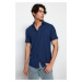 Trendyol Navy Blue Regular Fit Short Sleeve Shirt