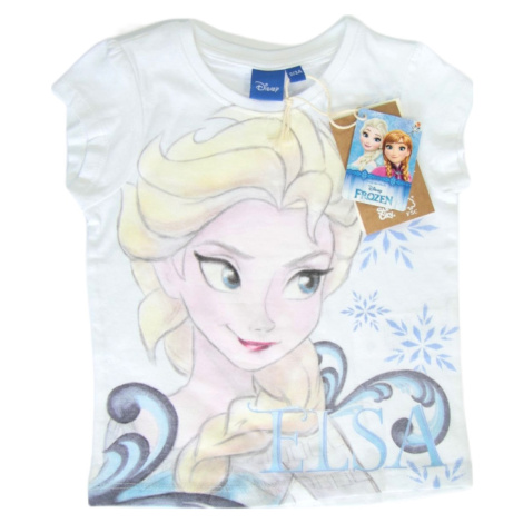 Disney Frozen Elsa bílé dívčí tričko s potiskem Bílá