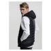 Small Bubble Hooded Vest - blk/wht