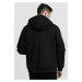 Hooded Cotton Zip Jacket - black
