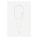 H & M - Dvouřadý náhrdelník - zlatá