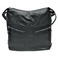 Velký černý kabelko-batoh z eko kůže