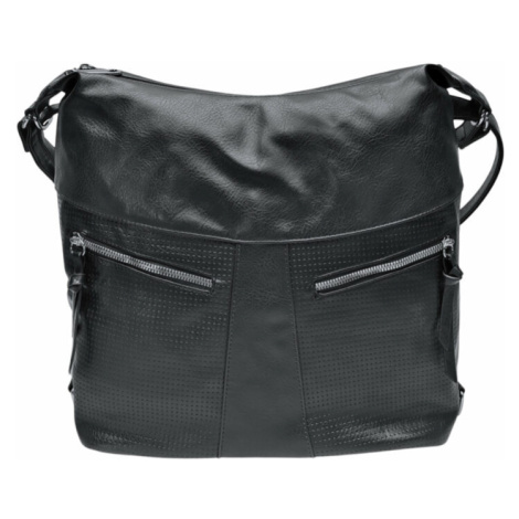 Velký černý kabelko-batoh z eko kůže Tapple
