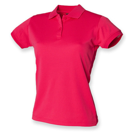 Henbury Dámské funkční polo tričko H476 Bright Pink