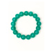 Bracelet of pearls on an elastic band green