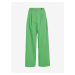 Světle zelené dámské široké kalhoty s příměsí lnu Tommy Hilfiger
