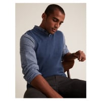Čistě bavlněný svetr bez rukávů Marks & Spencer modrá