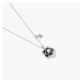 GRACE Silver Jewellery Stříbrný náhrdelník se zirkony Kamélie - květina, stříbro 925/1000 NH1210