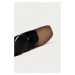 Kožené pantofle Gant dámské, černá barva, na plochém podpatku