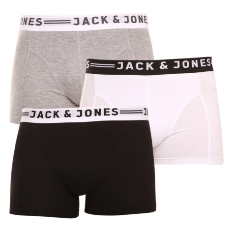 3PACK pánské boxerky Jack and Jones vícebarevné (12081832 - light grey) Jack & Jones