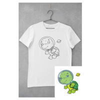 MMO Dětské tričko vymaluj si Želva ve vesmíru