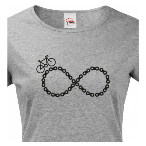 Dámské tričko Cyklistické nekonečno - ideální tričko pro cyklisty BezvaTriko