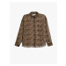Koton Leopard Patterned Shirt Long Sleeve Buttoned
