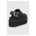 Kožené sandály Dr. Martens Francis dámské, černá barva, na platformě, DM26525001.Francis-Black