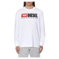 Tričko diesel t-just-ls-div t-shirt bílá