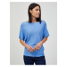 Modrý lehký vzorovaný svetr s krátkým rukávem ORSAY