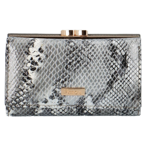 Luxusní dámská kožená peněženka Uhop, šedá PATRIZIA