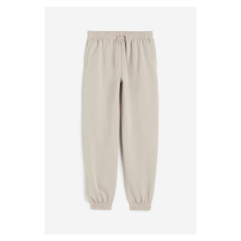 H & M - Kalhoty jogger's vysokým pasem - hnědá H&M