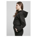 Ladies Short Oversized Sweat Hoody - black