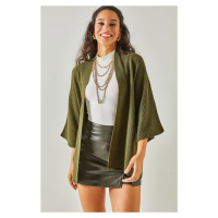 Olalook Women's Khaki Bat Spring Cardigan