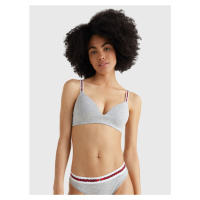 Dámská podprsenka LOGO TAPE TRIANGLE BRA UW0UW02413PG5 šedá - Tommy Hilfiger