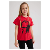 DEFACTO Girls Atatürk Printed Short Sleeve T-Shirt