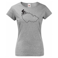 Dámské tričko pro cyklisty s mapou Čr
