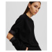 Mikina karl lagerfeld glitter logo tape sweatshirt black