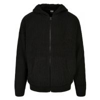 Knitted Zip Hoody - black