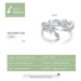 Stříbrný prsten ve tvaru listů BSR135 LOAMOER
