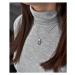 Stříbrný přívěsek s krystaly Swarovski fialový kulatý-rivoli 34112.3 violet