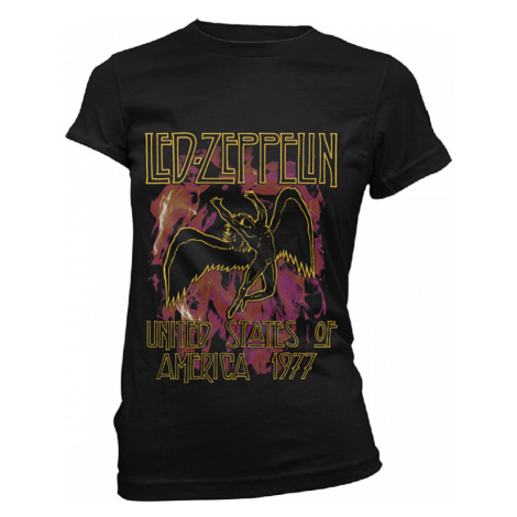 Led Zeppelin tričko, Black Flames Girly, dámské Probity Europe Ltd
